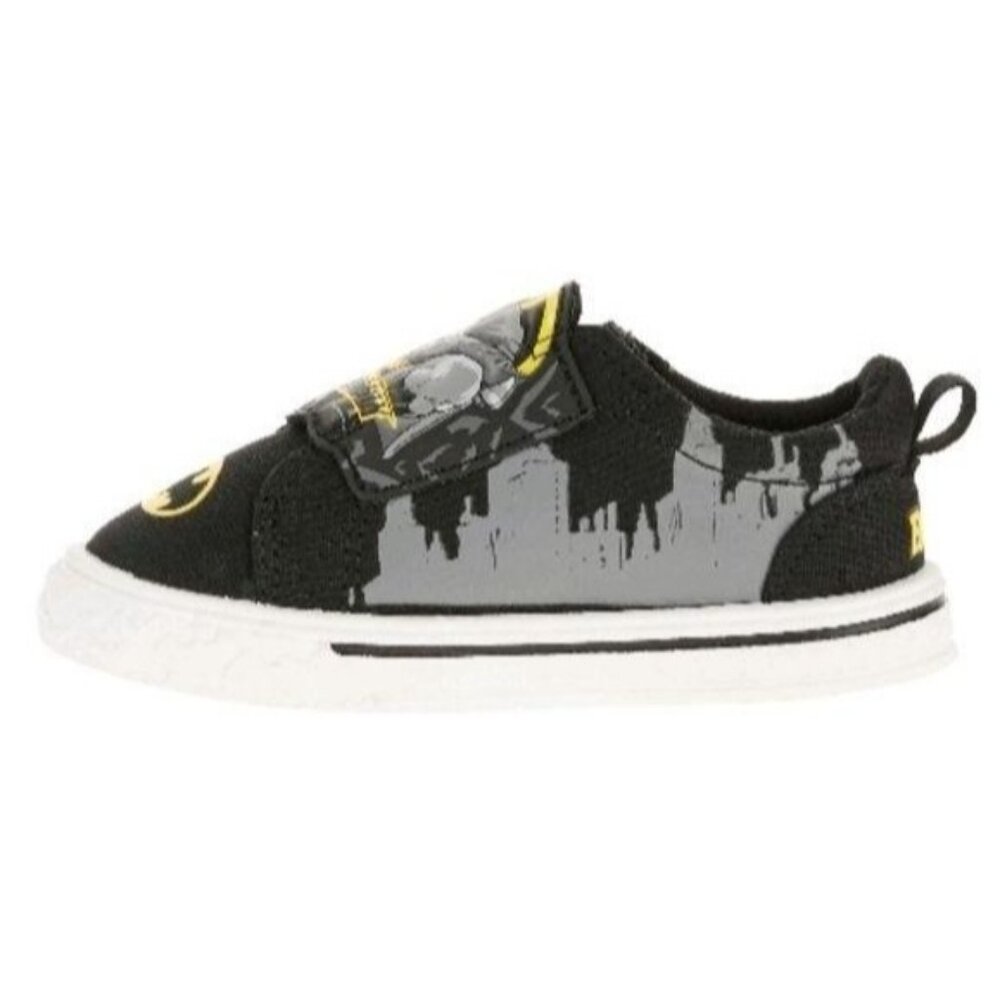DC Batman Toddler Black Yellow Casual Sneakers Shoes Size 9 - Picture 6 of 9
